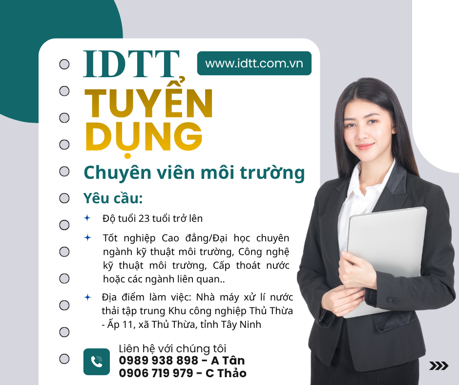 Thông báo tuyển dụng Chuyên viên môi trường